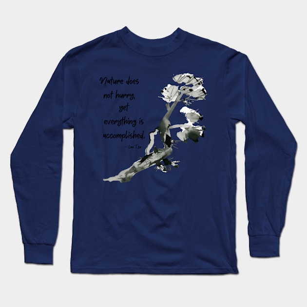 Lao Tzu Nature Quote Long Sleeve T-Shirt by Underthespell